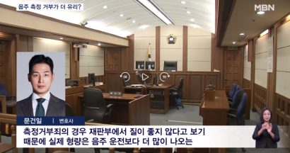 경찰의 음주 측정 거부, 음주 단속보다 형량에 유리할까 [문건일 변호사] 관련 이미지