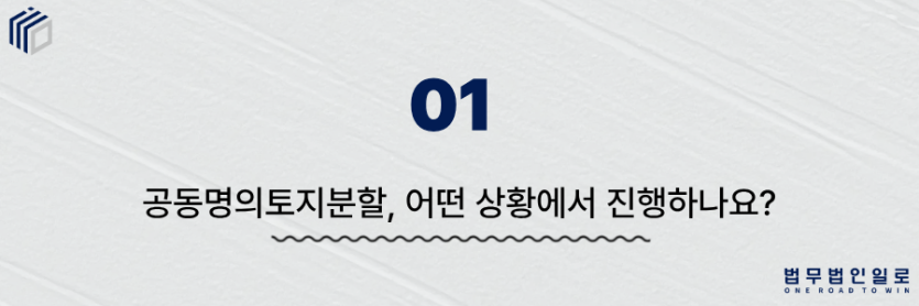 공동명의토지분할