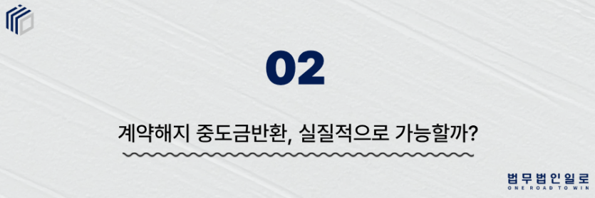 계약해지 중도금반환